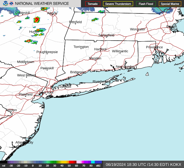 Long Island Weather Radar Image